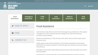 Food Assistance - Franklin County Department of Job and Family ...