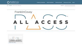 All Access Pass | FranklinCovey
