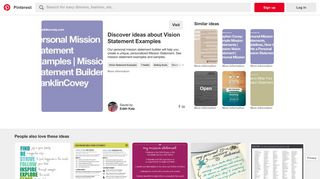 Personal Mission Statement Examples | Mission Statement ... - Pinterest