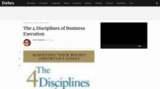The 4 Disciplines of Business Execution - Forbes