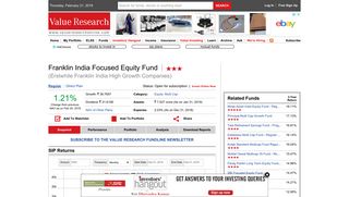 Franklin India Focused Equity Fund : Fund Snapshot : Franklin ...