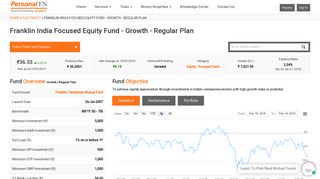 Franklin India Focused Equity Fund - Growth - Regular Plan - Mutual ...