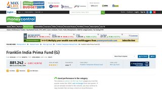 Franklin India Prima Fund (G) [900.685] | Franklin Templeton Mutual ...