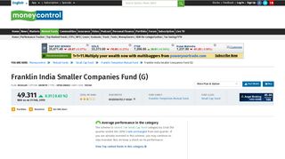 Franklin India Smaller Companies Fund (G) [50.714] | Franklin ...