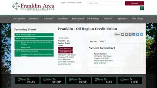 Oil Region Credit Union - Franklin Area Chamber of Commerce