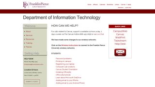 Franklin Pierce University: Information Technology