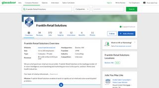 Working at Franklin Retail Solutions | Glassdoor