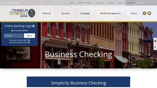 Business Checking - Franklin Synergy Bank