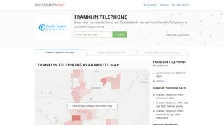 Franklin Telephone | Internet Service | BroadbandNow.com