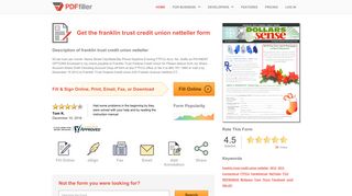 Franklin Trust Credit Union Netteller - Fill Online, Printable, Fillable ...