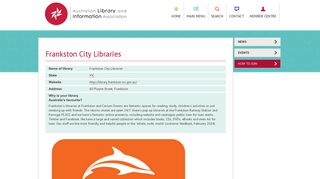 Frankston City Libraries | Australian Library and Information Association