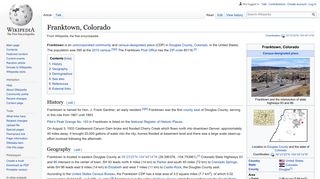 Franktown, Colorado - Wikipedia