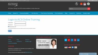 ACS Online Training System - ACS Distance Education