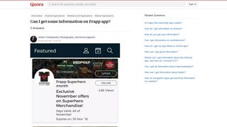 Can I get some information on Frapp app? - Quora
