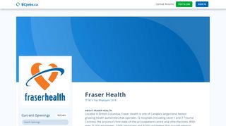 Jobs at Fraser Health | BCjobs.ca