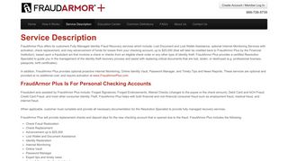 Service Description | FraudArmor Plus Fraud Protection