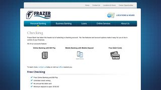 Checking - Frazer Bank