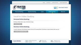 Online Banking Enrollment - Frazer Bank