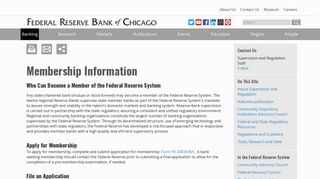 Membership Information - Federal Reserve Bank of Chicago