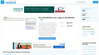 Visit Frcs.schoolbrains.com - Login to schoolBrains.