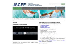JSCFE, Joint Surgical Colleges Fellowship Examination - Home