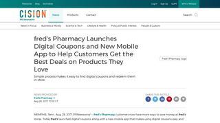 fred's Pharmacy Launches Digital Coupons and New Mobile App to ...