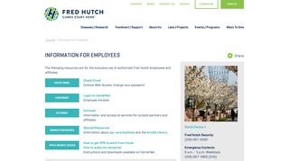 Information for Employees at Fred Hutchinson Cancer Research Center