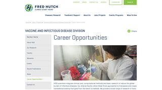 Job Opportunities - Fred Hutchinson Cancer Research Center
