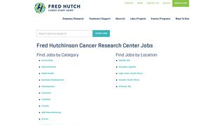 Jobs and Careers at Fred Hutchinson Cancer Research Center