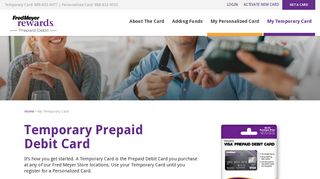 Temporary Visa Card | Fred Meyer Prepaid Debit Card