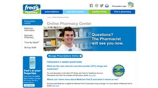 Online Pharmacy Center - fred's Pharmacy™