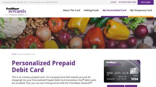Personalized Prepaid Debit Card | Fred Meyer Prepaid Debit Card