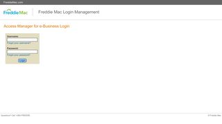 Access Manager for e-Business Login - Freddie Mac