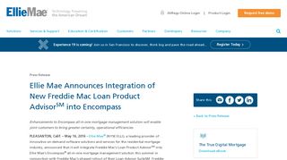 Ellie Mae Announces Integration of New Freddie Mac Loan Product ...