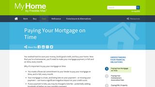 Pay-Mortgage on Time - Freddie Mac