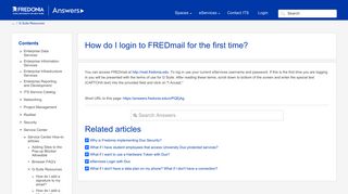 How do I login to FREDmail for the first time? - Answers - Fredonia.edu