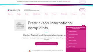 Fredrickson International Complaints Email & Phone | Resolver
