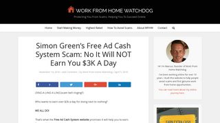 Simon Green's Free Ad Cash System Scam: No It Will NOT Earn You ...