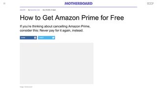 How to Get Amazon Prime for Free - Motherboard