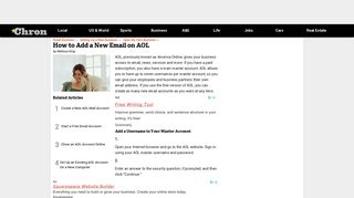 How to Add a New Email on AOL | Chron.com