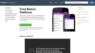 Free Basics - Facebook for Developers