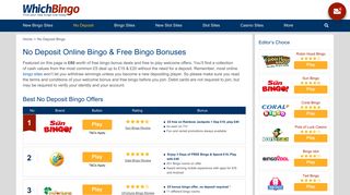 No Deposit Bingo — Claim Up To £65 Free Play Welcome Bonus