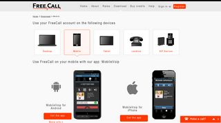Mobile - FreeCall | The cheapest freecalls on the planet!