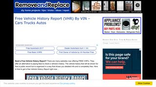Free Vehicle History Report (VHR) By VIN - Cars Trucks Autos