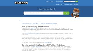 Question and Answer: How Can I Get Free CARFAX Vehicle History ...