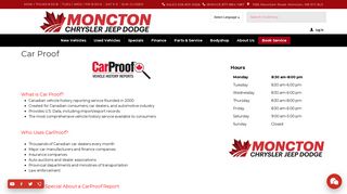 Check any vehicles history with Carproof at Moncton | Moncton