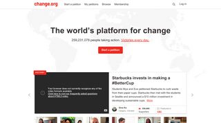 Change.org · The world's platform for change