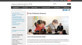 Free Childcare Scheme - The Ministry for Education and Employment