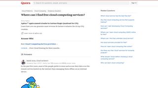 Where can I find free cloud computing services? - Quora