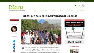 Getting free college tuition in California: a quick guide | EdSource
